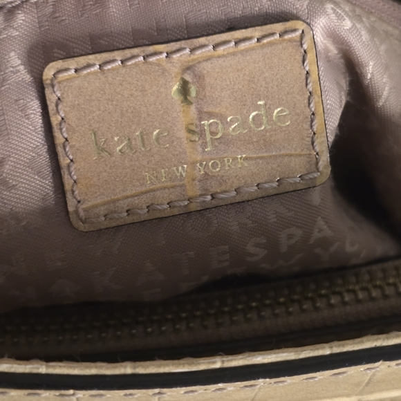 Kate Spade Romy Perri Lane Croco Rosy Beige Bag - Picture 9 of 14